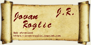 Jovan Roglić vizit kartica